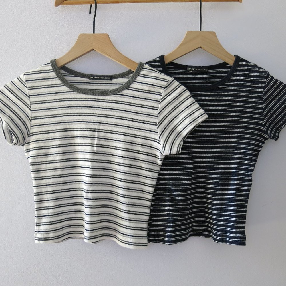 Brandy Melville Bundle of Striped Crop Tops